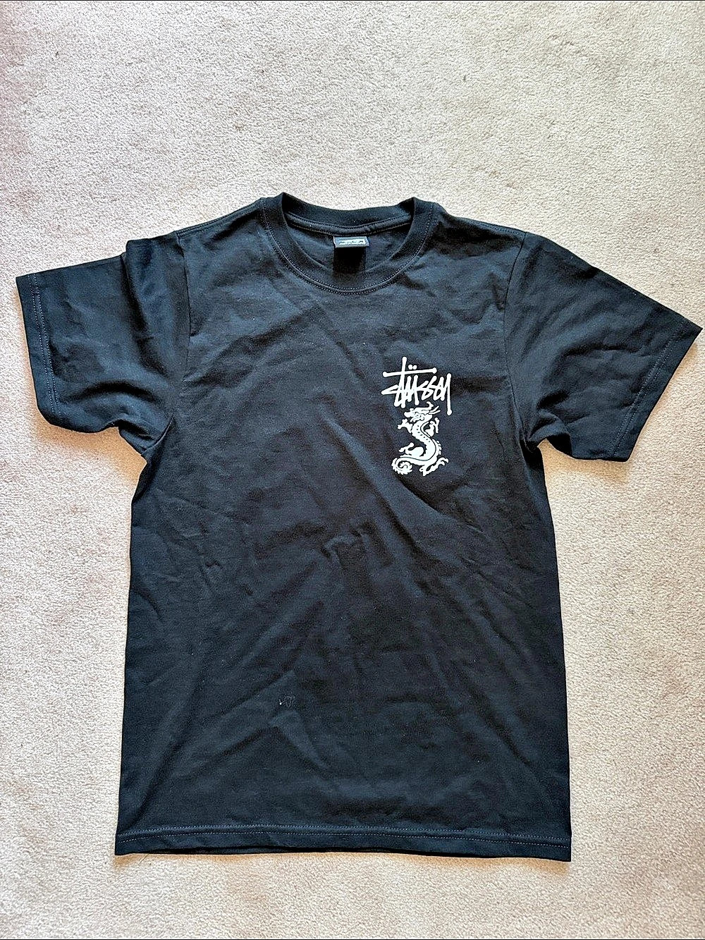 Stussy World Tour Crew Graphic T-Shirt Black XS